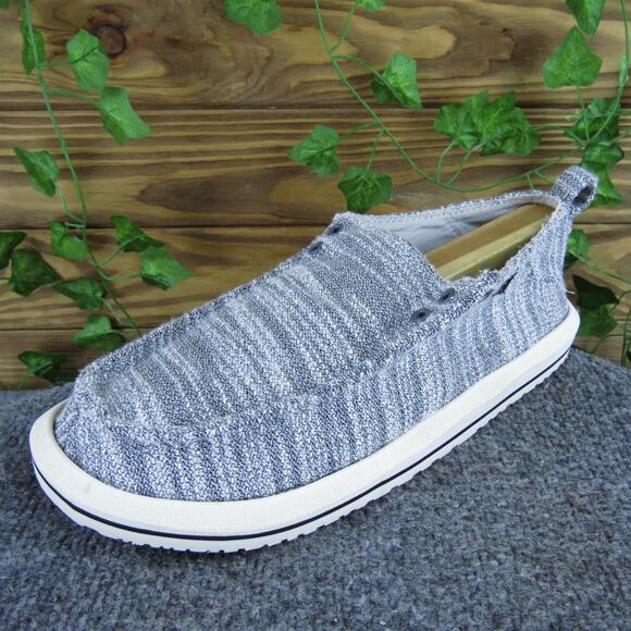 Maui and Sons Men's Laceless Sneaker‎ Gray Fabric Size 9 Medium Gently Used 2025 - Picture 1 of 7